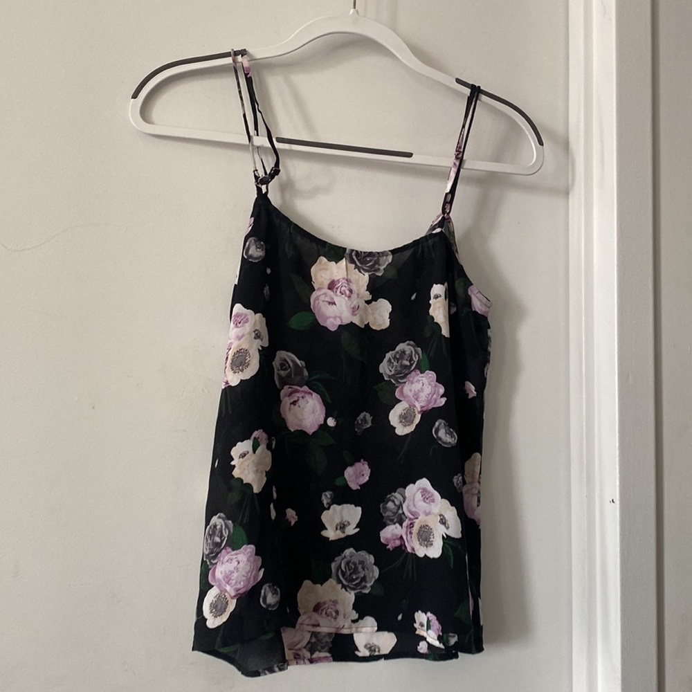 Equipment Silk Layla Black Floral Print Camisole - Picture 8 of 9